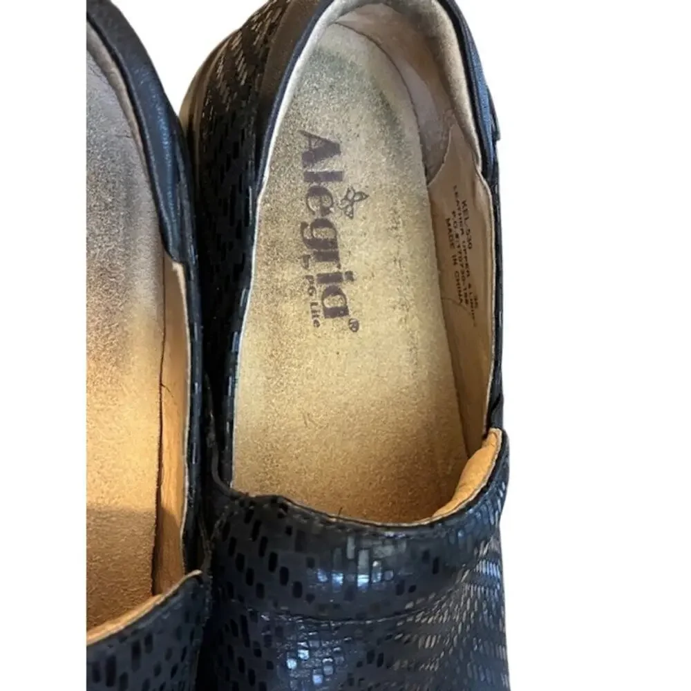 Alegria Kel-530 Keli Dazzler Slip On Comfort Shoes Black Women Sz 36 US 6